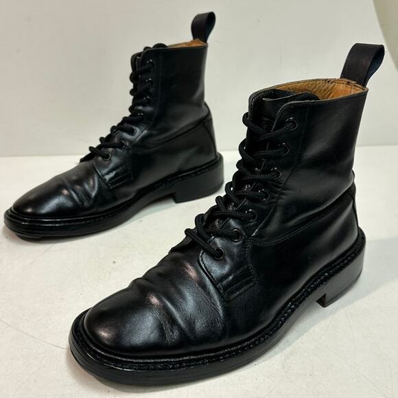 NEW HEELS Tricker's Men's Burford Country Boot Triple Black Calf UK 6 / US 7.5 - Picture 6 of 14
